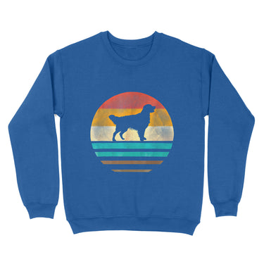 Retro Gift For Dog Lovers - Golden Retriever Retro Vintage 70s Silhouete - Standard Crew Neck Sweatshirt